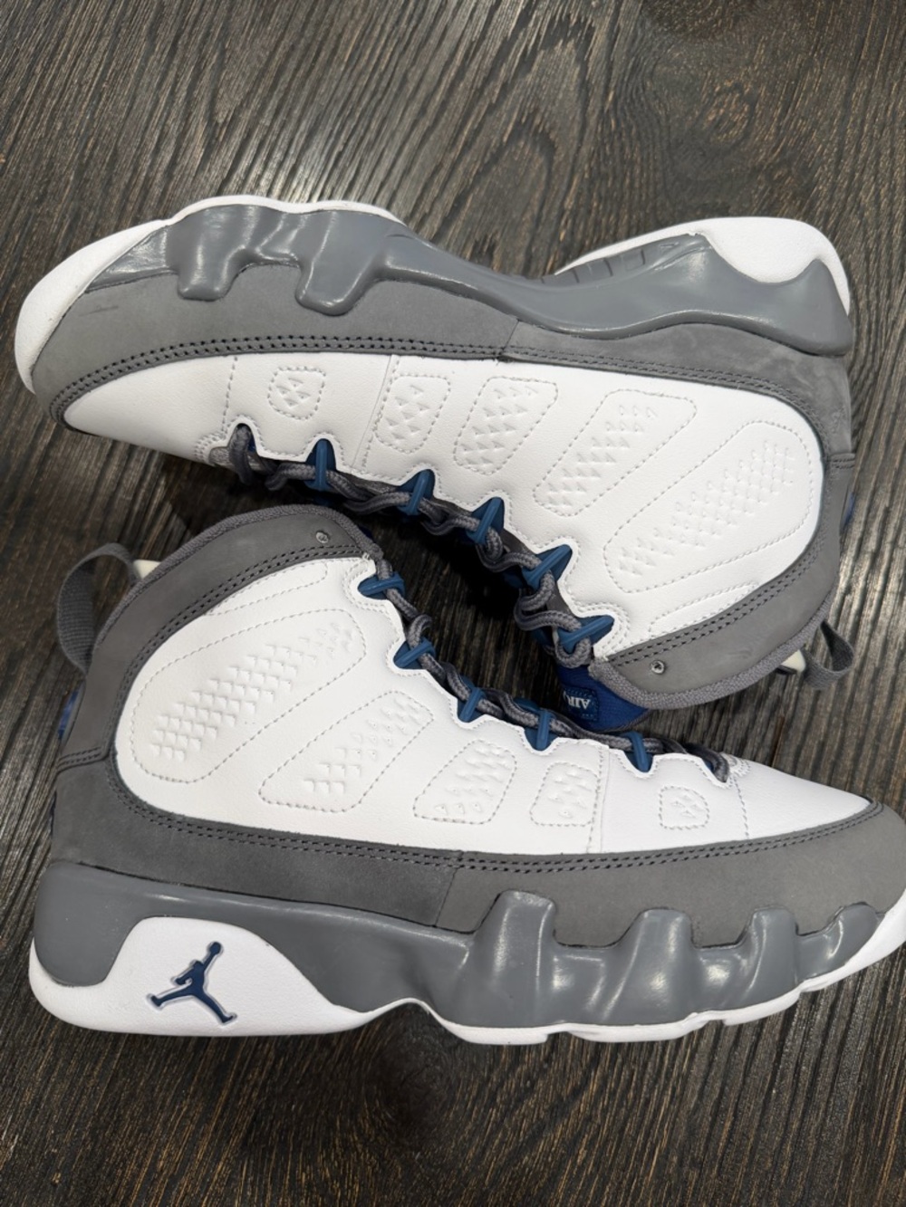 Nike Air Jordan 9 Retro Flint Grey French Blue  Men's GS Size 6Y